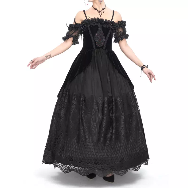 Elegantes Schwarzes Kleid der Devil Fashion-Marke für 179,00 €