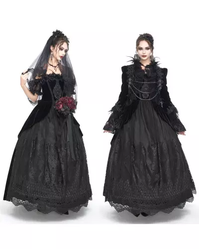 Elegantes Schwarzes Kleid der Devil Fashion-Marke für 138,00 €