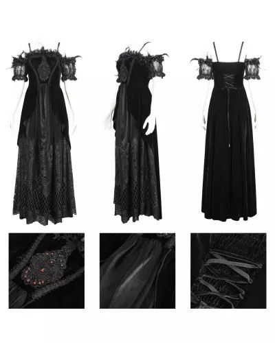 Elegantes Schwarzes Kleid der Devil Fashion-Marke für 179,00 €