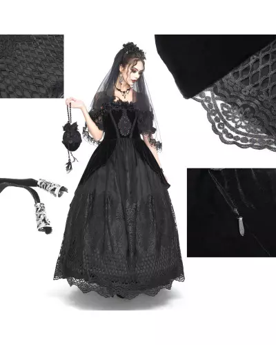 Elegantes Schwarzes Kleid der Devil Fashion-Marke für 179,00 €