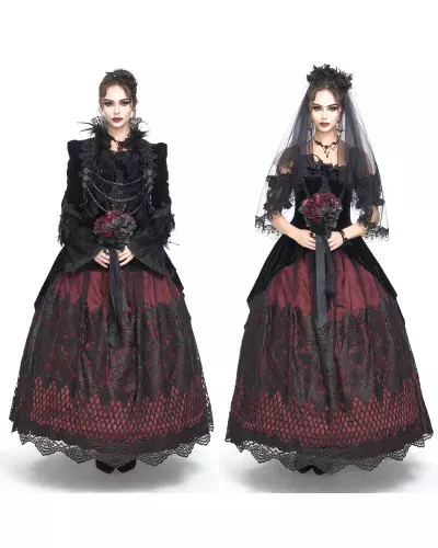 Robe Élégante Noire et Rouge de la Marque Devil Fashion à 138,00 €