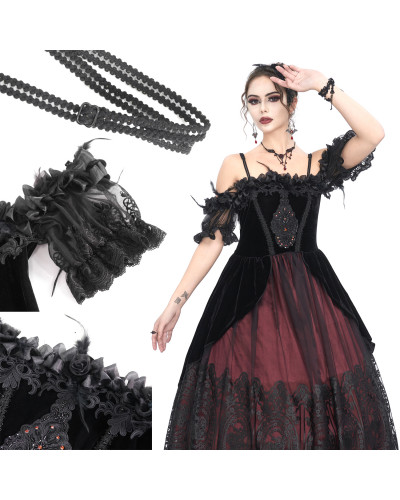 Vestido Elegante Rojo y Negro