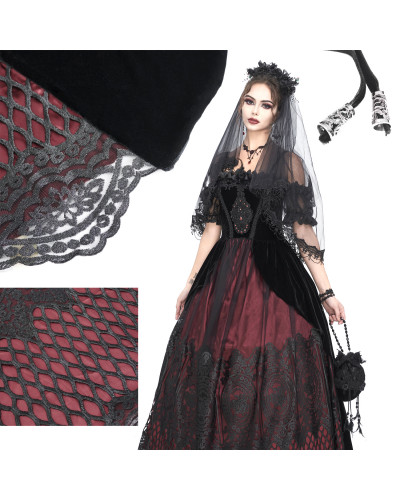 Vestido Elegante Rojo y Negro