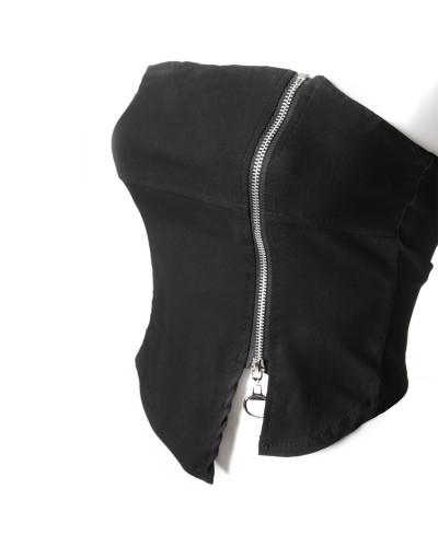 Asymmetrisches Top mit Reißverschluss