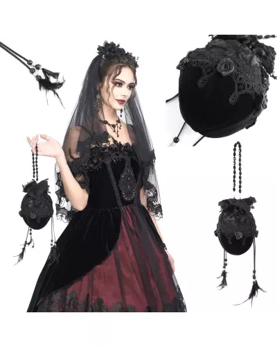 Elegantes Schwarzes Täschchen der Devil Fashion-Marke für 45,00 €