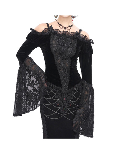 Camiseta de Veludo e Renda