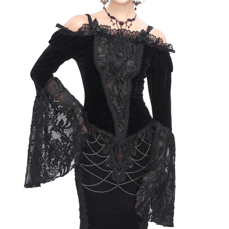 Camiseta de Veludo e Renda