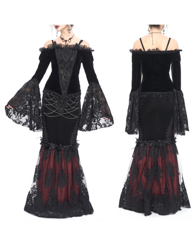 Camiseta de Veludo e Renda