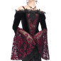 Velvet and Red Lace T-Shirt