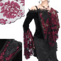 T-Shirt en Velours et Dentelle Rouge T-Shirt en Velours et Dentelle Rouge