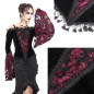 Velvet and Red Lace T-Shirt