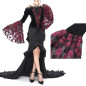 Velvet and Red Lace T-Shirt