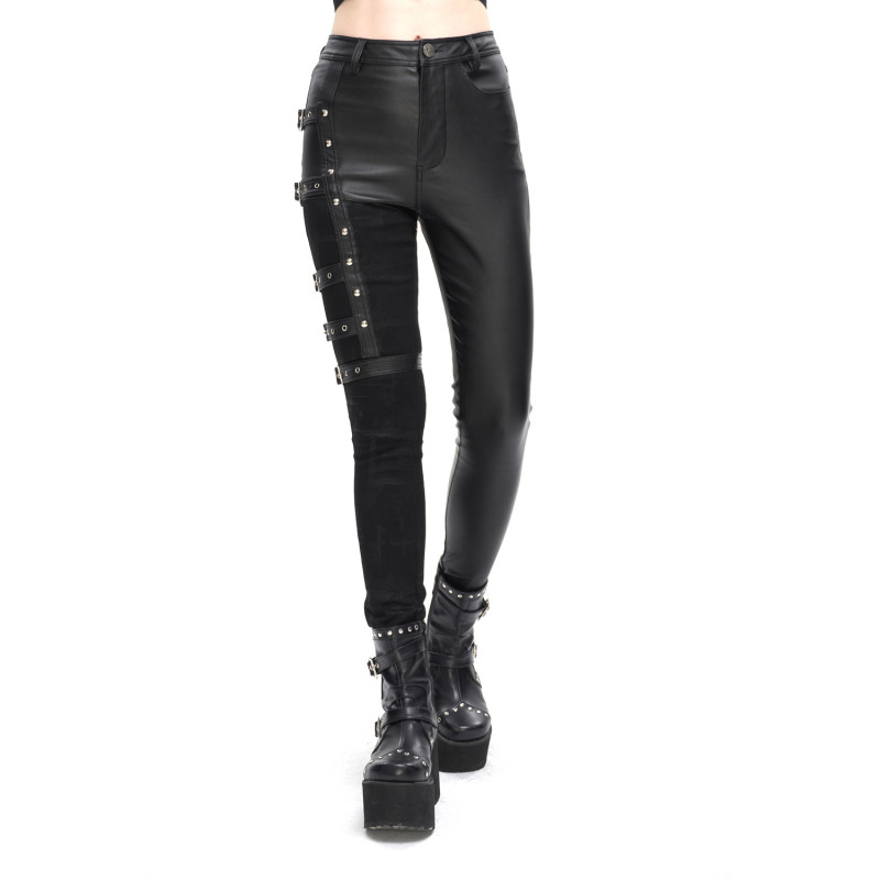 Asymmetric Gothic Pants with Lacing