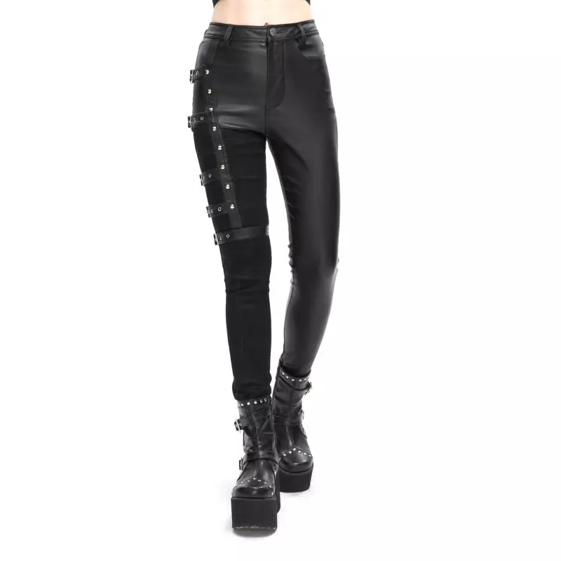 Asymmetrical Pants with Buckles from Devil Fashion Brand at €77.90