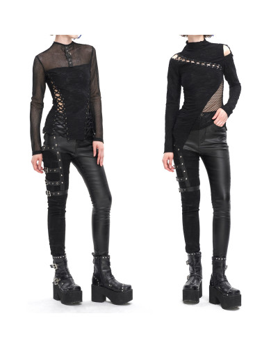 Pantalón Gótico Asimétrico con Cruzado