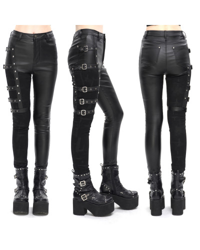 Asymmetric Gothic Pants with Lacing