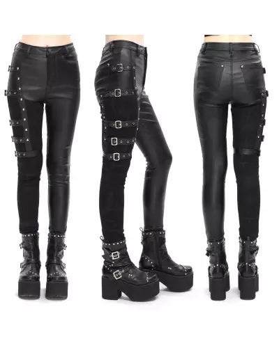 Asymmetrical Pants with Buckles from Devil Fashion Brand at €77.90