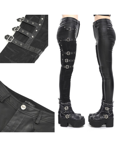 Asymmetric Gothic Pants with Lacing