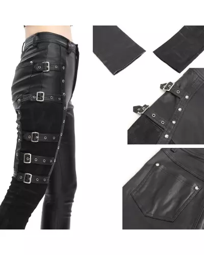 Asymmetrical Pants with Buckles from Devil Fashion Brand at €77.90