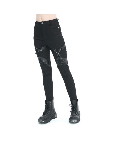 Pantalón Gótico con Anillas