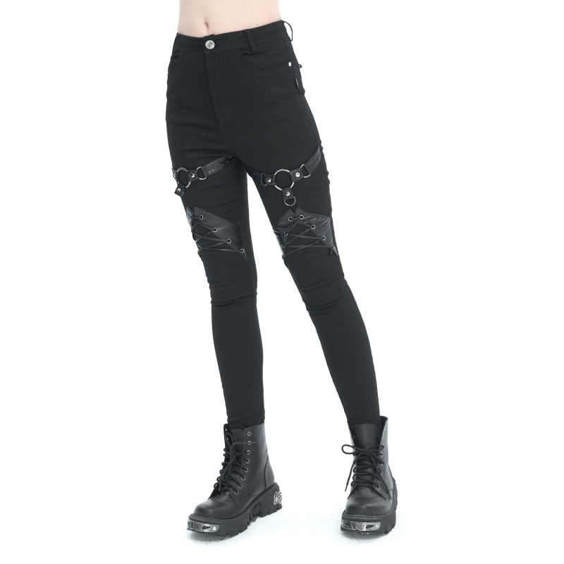 Pantalón Gótico con Anillas