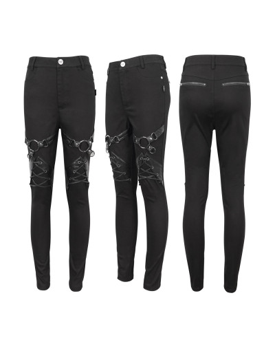 Pantalón Gótico con Anillas