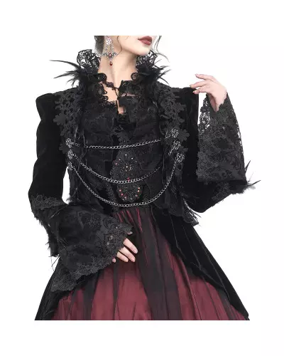 Boléro avec Plumes et Chaînes de la Marque Devil Fashion à 137,50 €