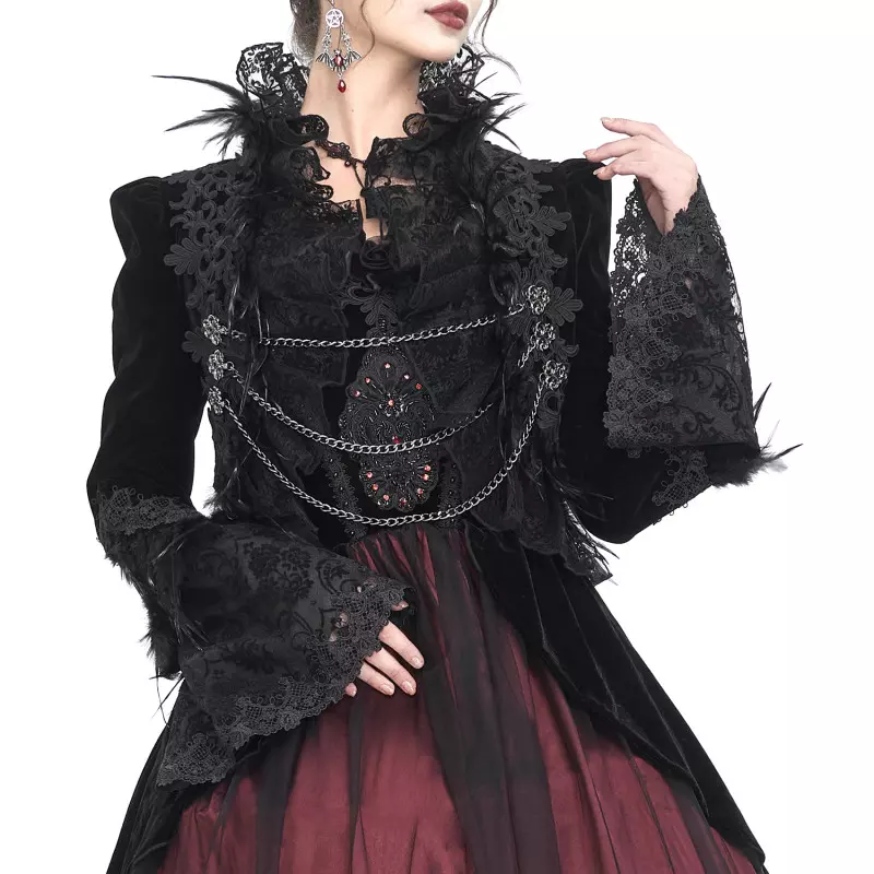 Boléro avec Plumes et Chaînes de la Marque Devil Fashion à 137,50 €