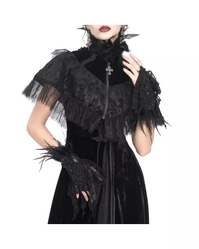 Black Gloves with Feathers from Devil Fashion Brand at €41.00