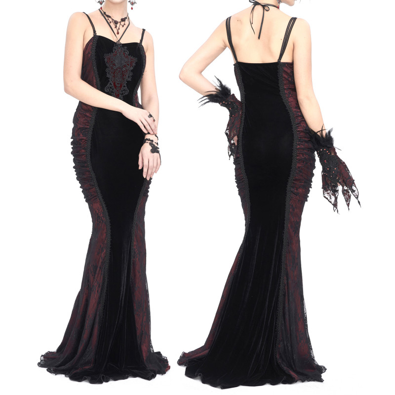 Elegant Black and Red Dress