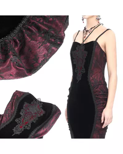 Élégante Robe Noire et Rouge de la Marque Devil Fashion à 99,00 €