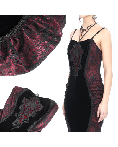 Vestido Elegante Rojo y Negro