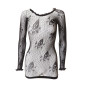 Camiseta de Rejilla con Calaveras Camiseta de Rejilla con Calaveras