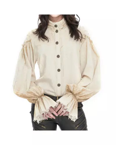 Camisa Beige con Botones marca Devil Fashion a 64,00 €