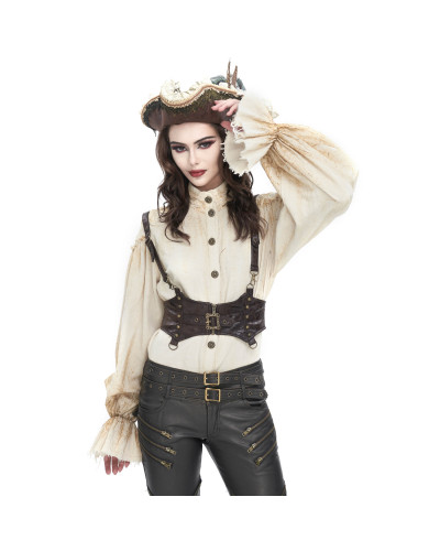 Beige Shirt with Buttons