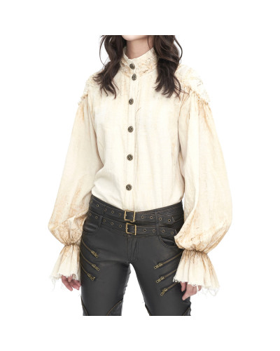 Beige Shirt with Buttons