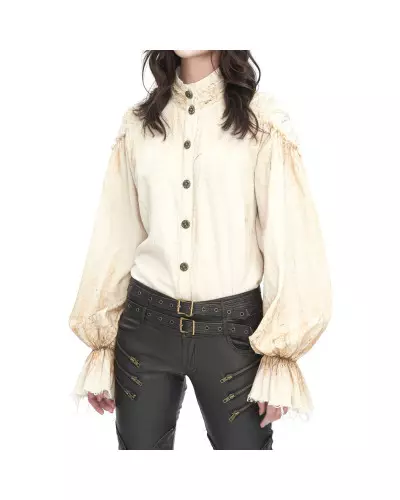 Camisa Beige con Botones marca Devil Fashion a 64,00 €