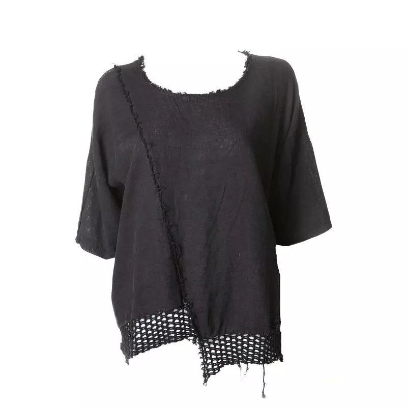 Asymmetric T-Shirt with Mesh from Style Brand at €21.00