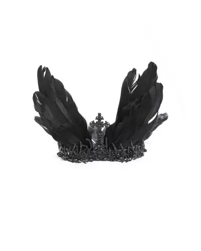 Headpiece with Feathers and Cross from Devil Fashion Brand at €29.90