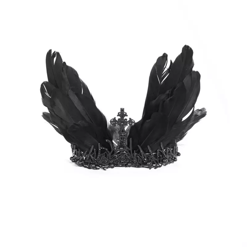 Headpiece with Feathers and Cross from Devil Fashion Brand at €29.90