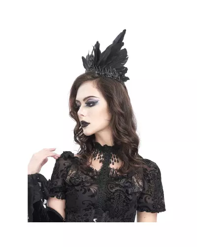 Headpiece with Feathers and Cross from Devil Fashion Brand at €29.90