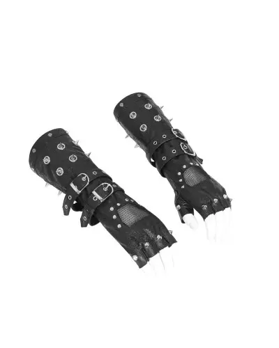 Black Buckled Mittens for Men