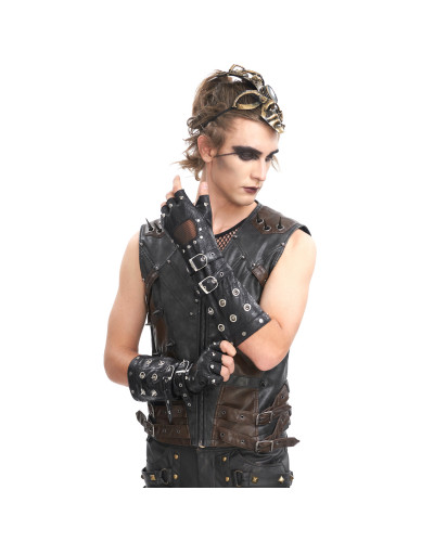 Mitones Negros con Hebillas para Hombre