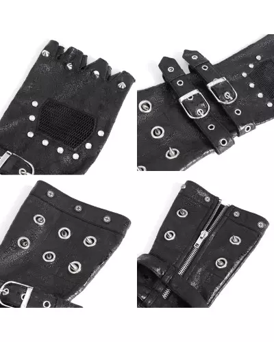 Black Buckled Mittens for Men from Devil Fashion Brand at €60.00