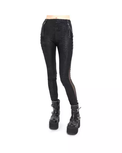 Legging Déchiré avec Tulle de la Marque Devil Fashion à 22,80 €