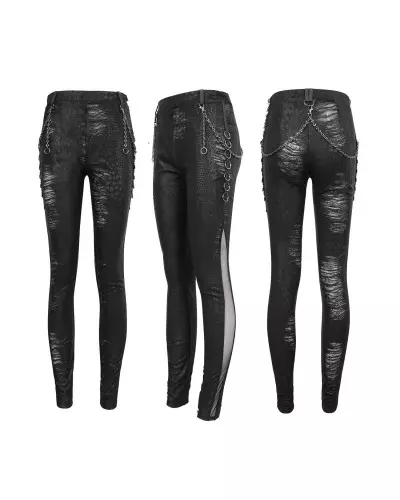 Legging Déchiré avec Tulle de la Marque Devil Fashion à 22,80 €