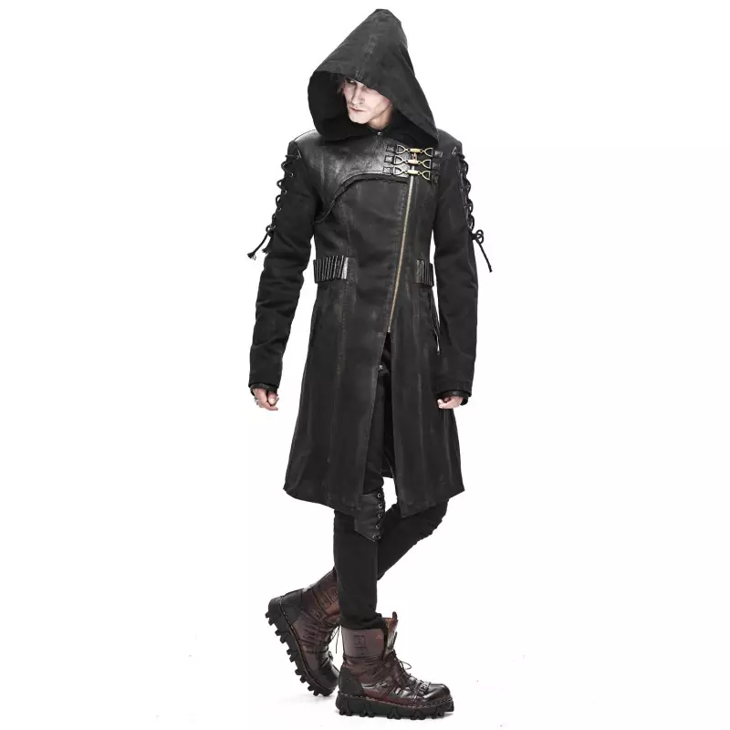 Asymmetrische Jacke mit Kapuze für Männer der Devil Fashion-Marke für 122,00 €