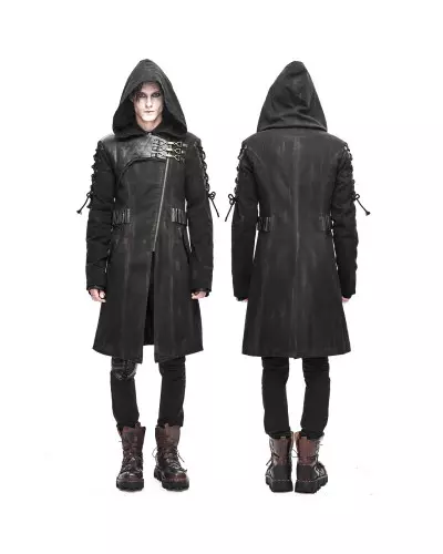 Asymmetrische Jacke mit Kapuze für Männer der Devil Fashion-Marke für 122,00 €