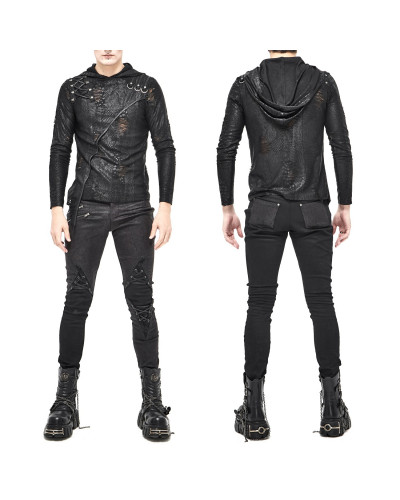 Camiseta Asimétrica con Capucha para Hombre