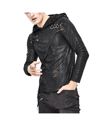 Camiseta Asimétrica con Capucha para Hombre